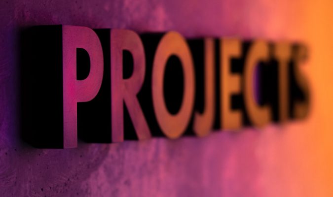 Fotografia con scritta Projects