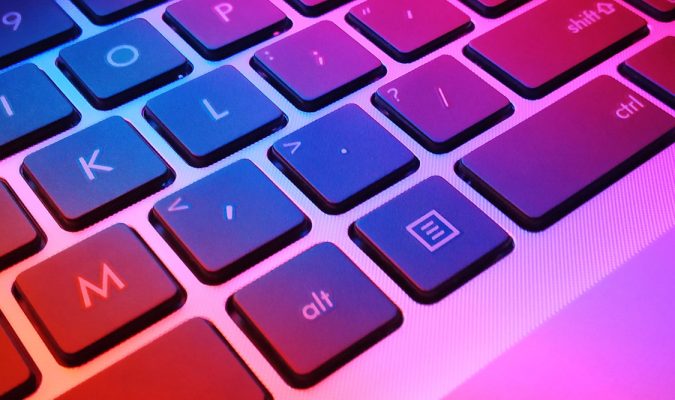 Fotografia di una tastiera di laptop