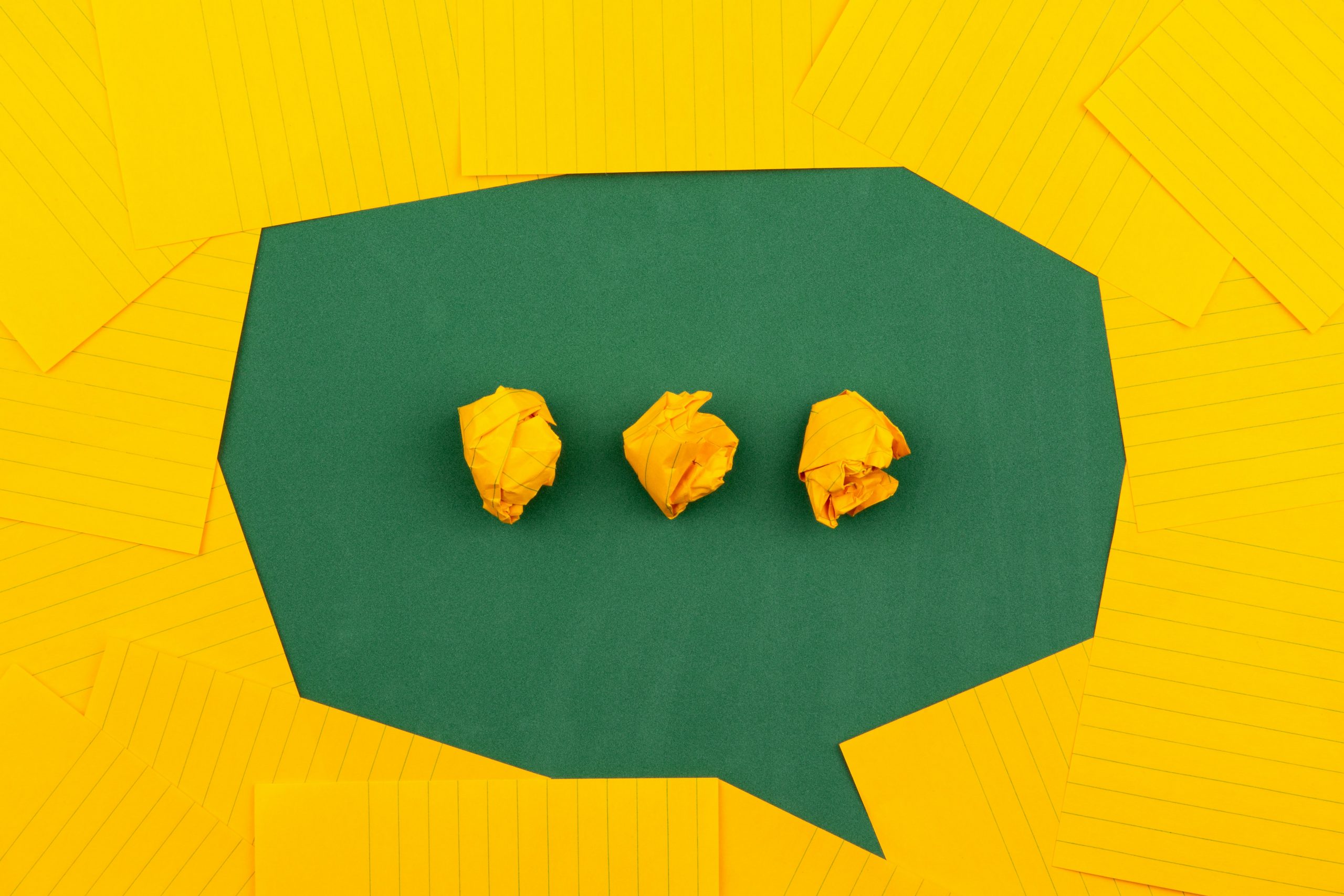 Photograph of a baloon cut out of paper