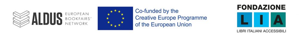 Logos of Aldus, Creative Europe, Fondazione LIA