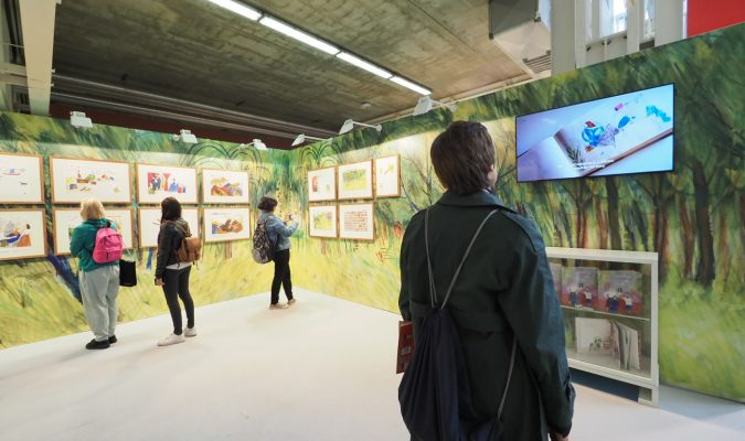 Fotografia di una mostra durante la Bologna Book Fair