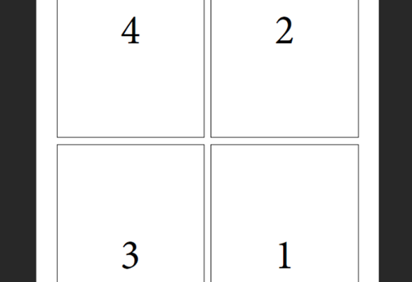4 blocks with the number 4 3 2 1