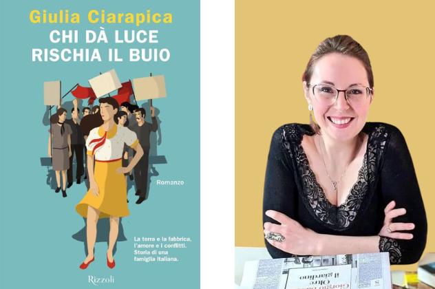 Copertina del libro Chi dà la luce rischia il buio e fotografia dell'autrice