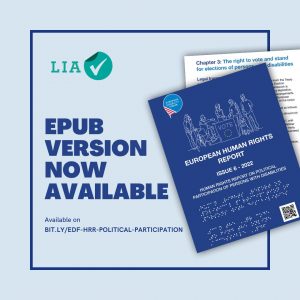 Grafica con copertina del Report e scritta "Epub version now available"