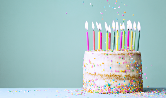 Fotografia di una torta di compleanno